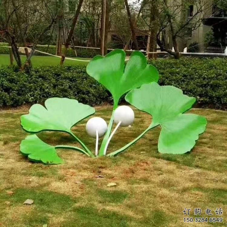 大型花葉雕塑廠家 鍛造小品 烤漆不銹鋼花葉雕塑廠