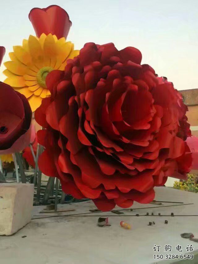 廣場(chǎng)太陽花雕塑廠家 烤漆小品 戶外不銹鋼太陽花雕塑廠