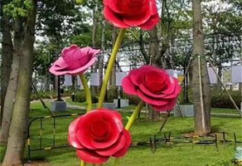 異形月季雕塑廠家 現(xiàn)代公園小品 廣場不銹鋼月季雕塑廠