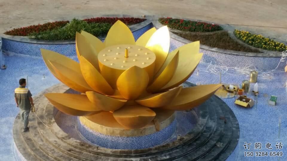大型商場(chǎng)蓮花雕塑廠(chǎng)家 仿真擺件 烤漆不銹鋼蓮花雕塑廠(chǎng)