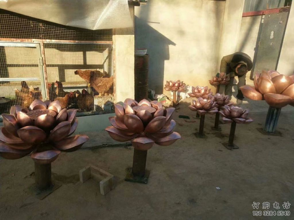 異形水蓮雕塑廠家 現(xiàn)代工廠小品 街頭不銹鋼水蓮雕塑廠
