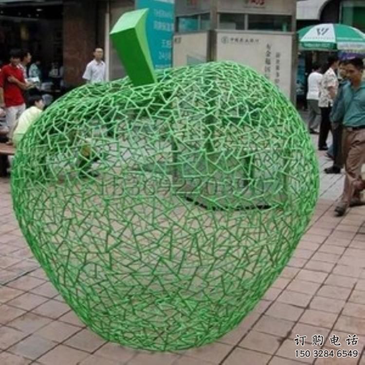 鏤空蘋(píng)果雕塑廠家 園林廣場(chǎng)小品 戶外不銹鋼蘋(píng)果雕塑廠