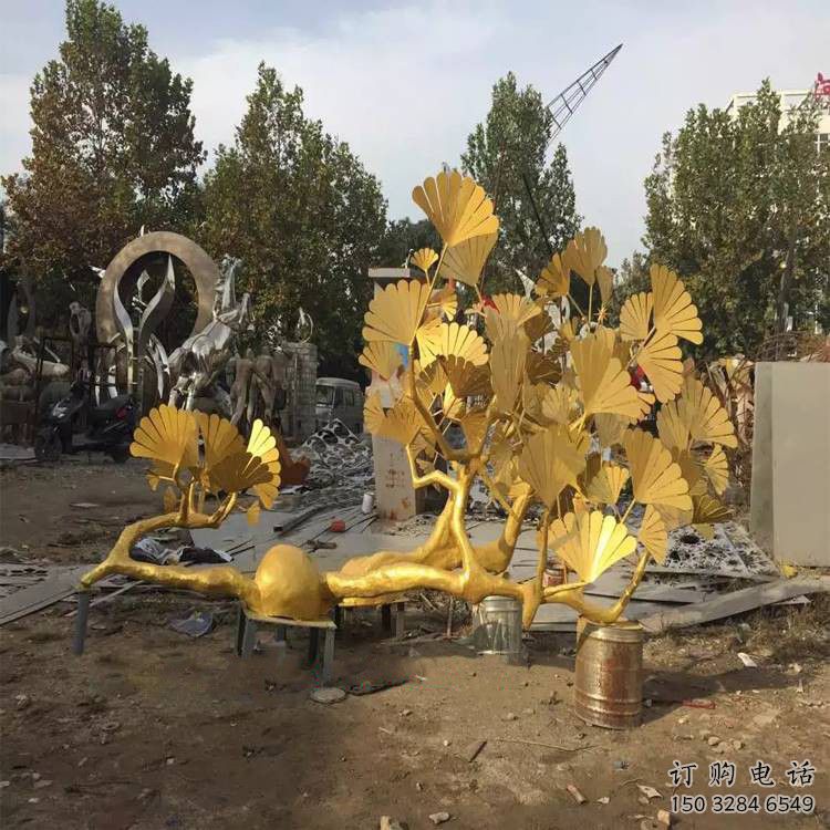 中式銀杏葉雕塑廠家 烤漆小品 游樂場不銹鋼銀杏葉雕塑廠 中式銀杏葉雕塑廠家 烤漆小品 游樂場不銹鋼銀杏葉雕塑廠