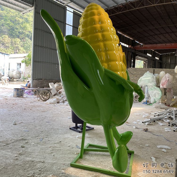 彩繪玉米雕塑廠家 創(chuàng)意擺件 街頭玉米雕塑廠