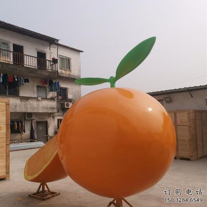 中式橙子雕塑廠家 果蔬小品 游樂場橙子雕塑價(jià)格