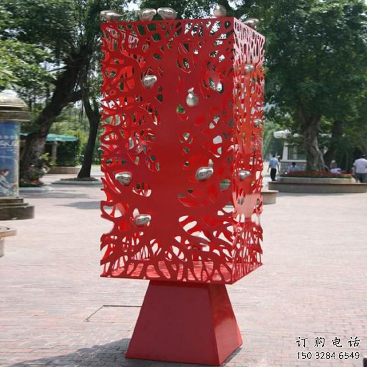 異形窗花雕塑廠家 現(xiàn)代公園小品 廣場(chǎng)不銹鋼窗花雕塑制作
