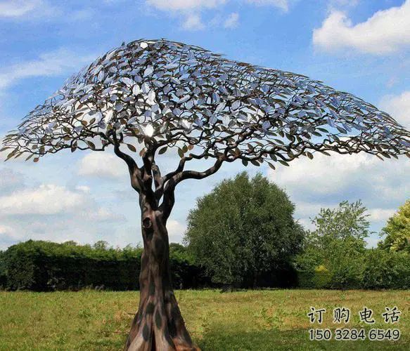 戶外搖錢樹雕塑廠家 噴漆小品 現(xiàn)代不銹鋼搖錢樹雕塑定做