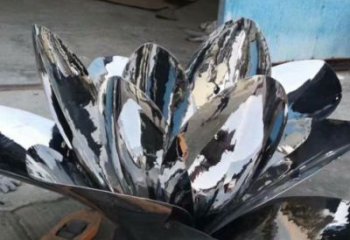 異形并蒂蓮雕塑廠家 現(xiàn)代小品 廣場不銹鋼并蒂蓮雕塑定制