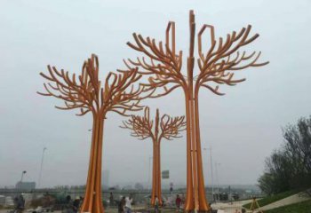 現(xiàn)代搖錢(qián)樹(shù)雕塑廠家 大型別墅區(qū)擺件 烤漆不銹鋼搖錢(qián)樹(shù)雕塑廠