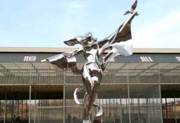 創(chuàng)意美女雕塑廠家 廣場小品 公園不銹鋼美女雕塑廠
