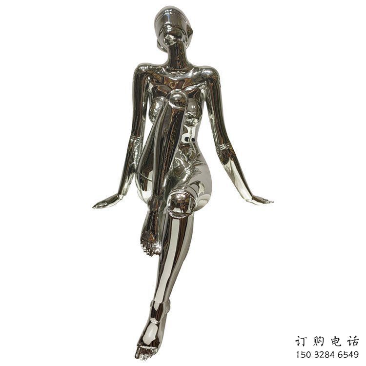 抽象女子雕塑廠家 創(chuàng)意小品 廣場(chǎng)不銹鋼女子雕塑定制
