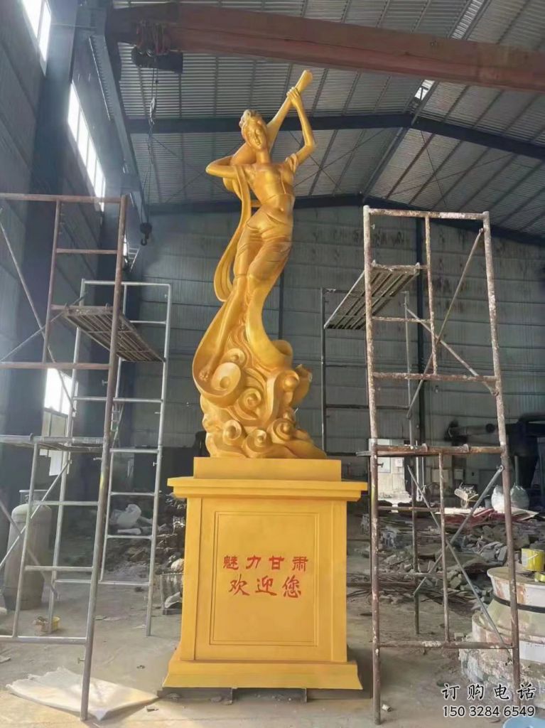 鍍金飛天雕塑廠家 鑄造擺件 戶外不銹鋼飛天雕塑廠 鍍金飛天雕塑廠家 鑄造擺件 戶外不銹鋼飛天雕塑廠