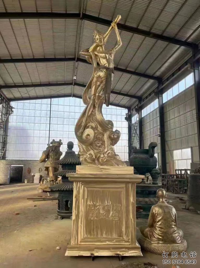 中式飛天雕塑廠家 仿古小品 游樂場(chǎng)不銹鋼飛天雕塑制作