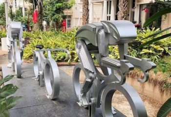 體育場(chǎng)騎車人雕塑廠家 仿真運(yùn)動(dòng)小品 體育不銹鋼騎車人雕塑