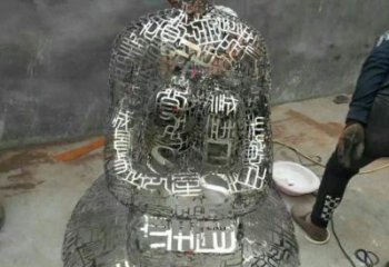 鏤空肖像雕塑廠家 創(chuàng)意小品  現代不銹鋼肖像雕塑廠