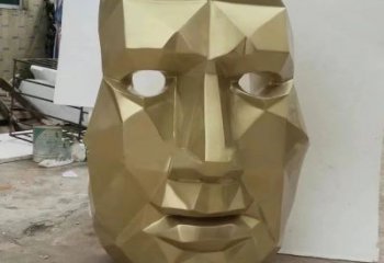 中式人臉雕塑廠家  創(chuàng)意小品 游樂(lè)場(chǎng)不銹鋼人臉雕塑廠