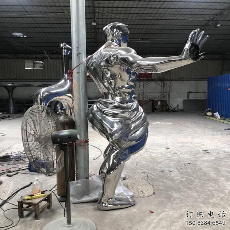 鏡面武士雕塑廠家 公園小品 房地產(chǎn)武士雕塑廠
