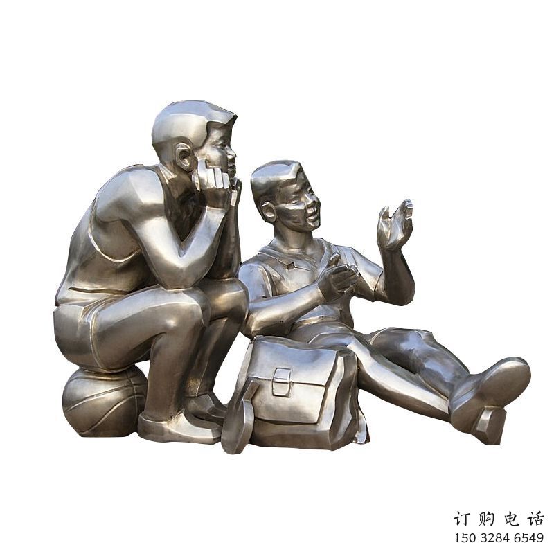 大型學生雕塑廠家 鍛造小品 創(chuàng)意不銹鋼學生雕塑制作