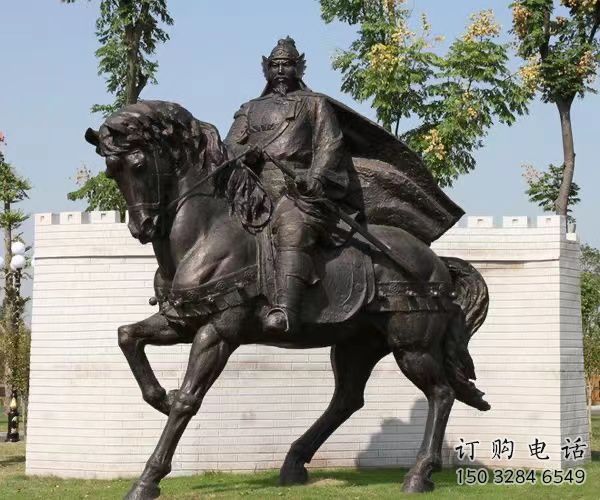 廣場岳飛雕塑廠家  現(xiàn)代小品  大型岳飛雕塑廠價格