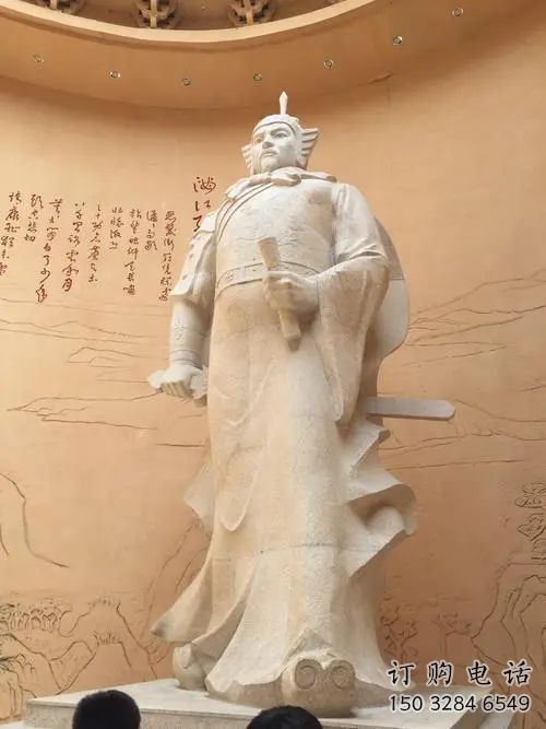 公園岳飛雕塑廠家 戶外擺件  現代岳飛雕塑加工廠