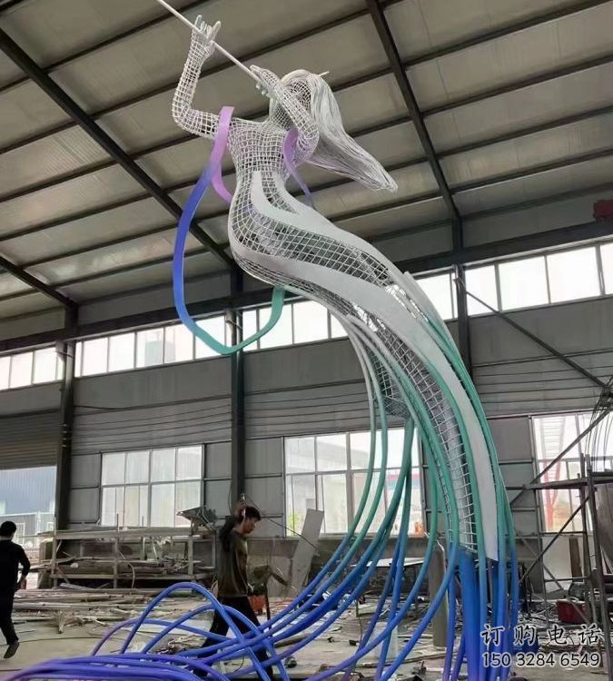 房地產仙女雕塑廠家 鏤空烤漆擺件 烤漆不銹鋼仙女雕塑廠 房地產仙女雕塑廠家 鏤空烤漆擺件 烤漆不銹鋼仙女雕塑廠