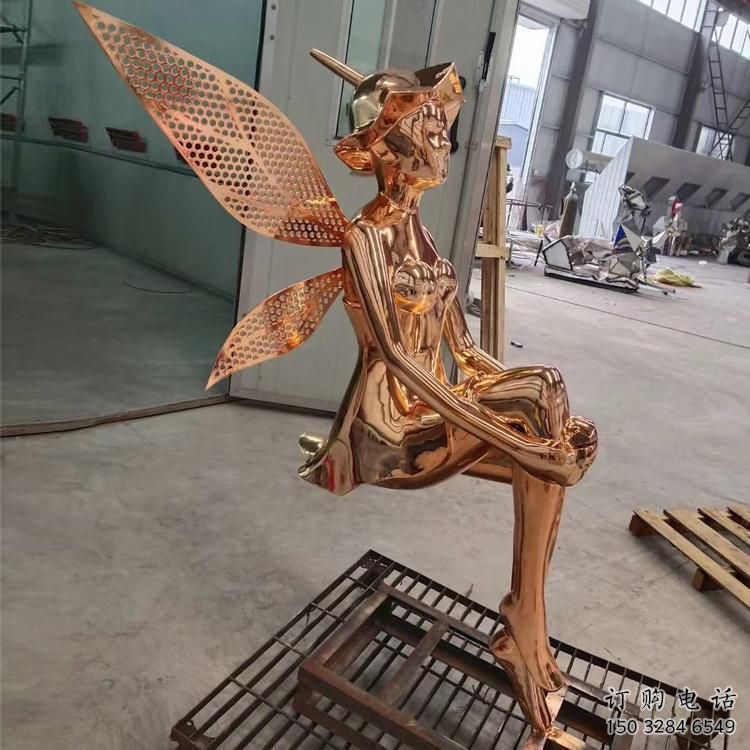 中式精靈雕塑廠家 啞光小品 游樂場不銹鋼精靈雕塑廠 中式精靈雕塑廠家 啞光小品 游樂場不銹鋼精靈雕塑廠