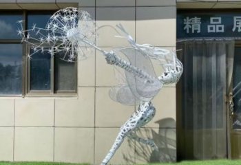 大型精靈雕塑廠家 鍛造小品  現(xiàn)代不銹鋼精靈雕塑加工
