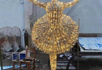 鏤空舞女雕塑廠家 園林小品  廣場(chǎng)不銹鋼舞女雕塑價(jià)格