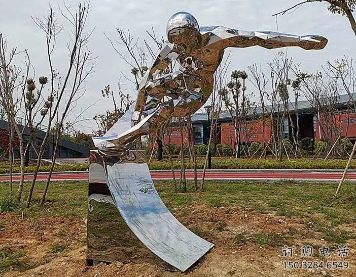 鏡面滑板雕塑廠家 大型擺件 廣場(chǎng)不銹鋼滑板雕塑廠 鏡面滑板雕塑廠家 大型擺件 廣場(chǎng)不銹鋼滑板雕塑廠