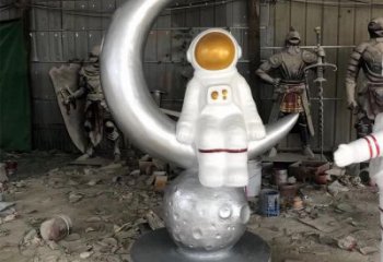 烤漆太空人雕塑廠家 廣場(chǎng)小品  仿真太空人雕塑廠