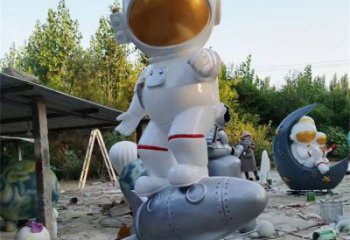 公園太空人雕塑廠(chǎng)家 戶(hù)外擺件  彩繪太空人雕塑制作