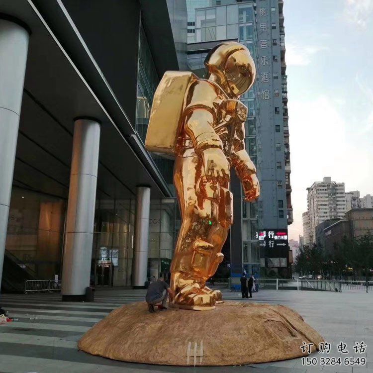 幾何外星人雕塑廠家  廣場(chǎng)小品  現(xiàn)代外星人雕塑制作
