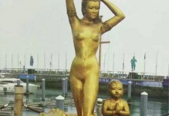 廣場(chǎng)美人魚雕塑廠家  公園小品  大型不銹鋼美人魚雕塑廠