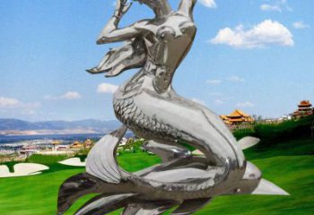 游樂(lè)場(chǎng)美人魚雕塑廠家 現(xiàn)代擺件 鏡面不銹鋼美人魚雕塑廠