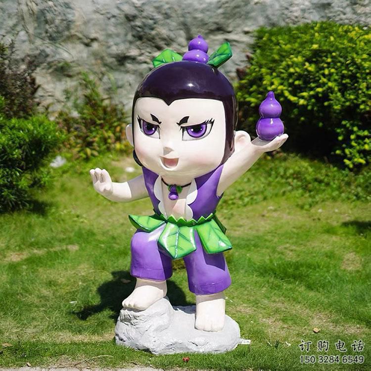 中式葫蘆娃雕塑廠家  創(chuàng)意小品 游樂(lè)場(chǎng)葫蘆娃雕塑廠