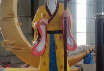 廣場(chǎng)月老雕塑廠家 彩繪小品  戶外月老雕塑廠