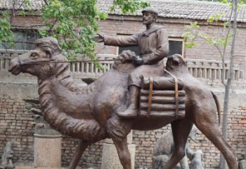 噴漆絲綢之路雕塑廠(chǎng)家 中式小品 草地絲綢之路雕塑廠(chǎng)