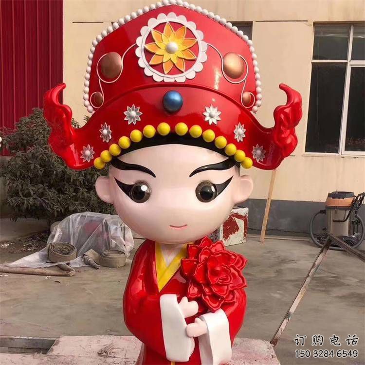 噴漆變臉雕塑廠家 中式小品  創(chuàng)意變臉雕塑擺件