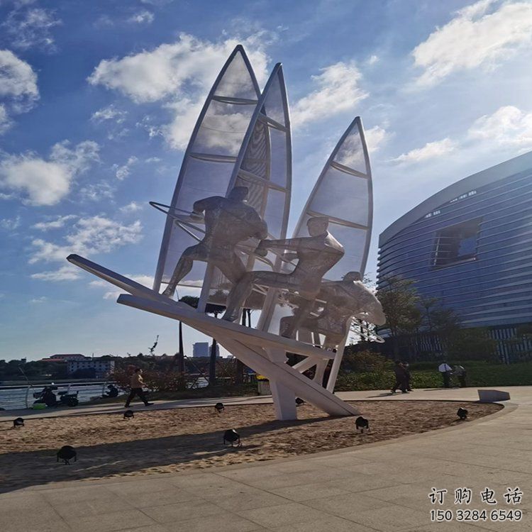 抽象沖浪雕塑廠家  公園廣場(chǎng)小品  鏤空不銹鋼沖浪雕塑廠