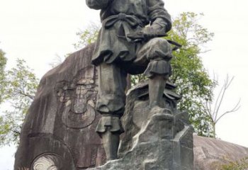 廣場(chǎng)魯班雕塑廠家  仿古小品  烤漆魯班雕塑廠