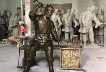 戶(hù)外魯班雕塑廠(chǎng)家 噴漆小品  大型魯班雕塑廠(chǎng)
