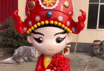 噴漆變臉雕塑廠(chǎng)家 中式小品  創(chuàng)意變臉雕塑擺件