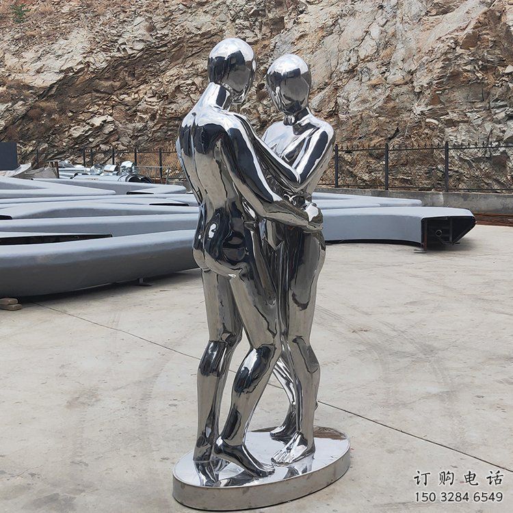 鏡面愛(ài)情雕塑廠家 大型擺件 現(xiàn)代不銹鋼愛(ài)情雕塑廠
