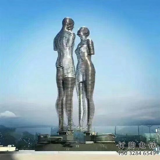 鏤空愛情雕塑廠家 園林小品 住宅小區(qū)不銹鋼愛情雕塑廠