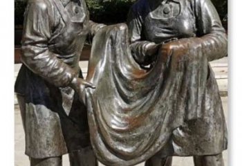 戶(hù)外女工雕塑廠(chǎng)家 噴漆小品  仿真烤漆女工雕塑