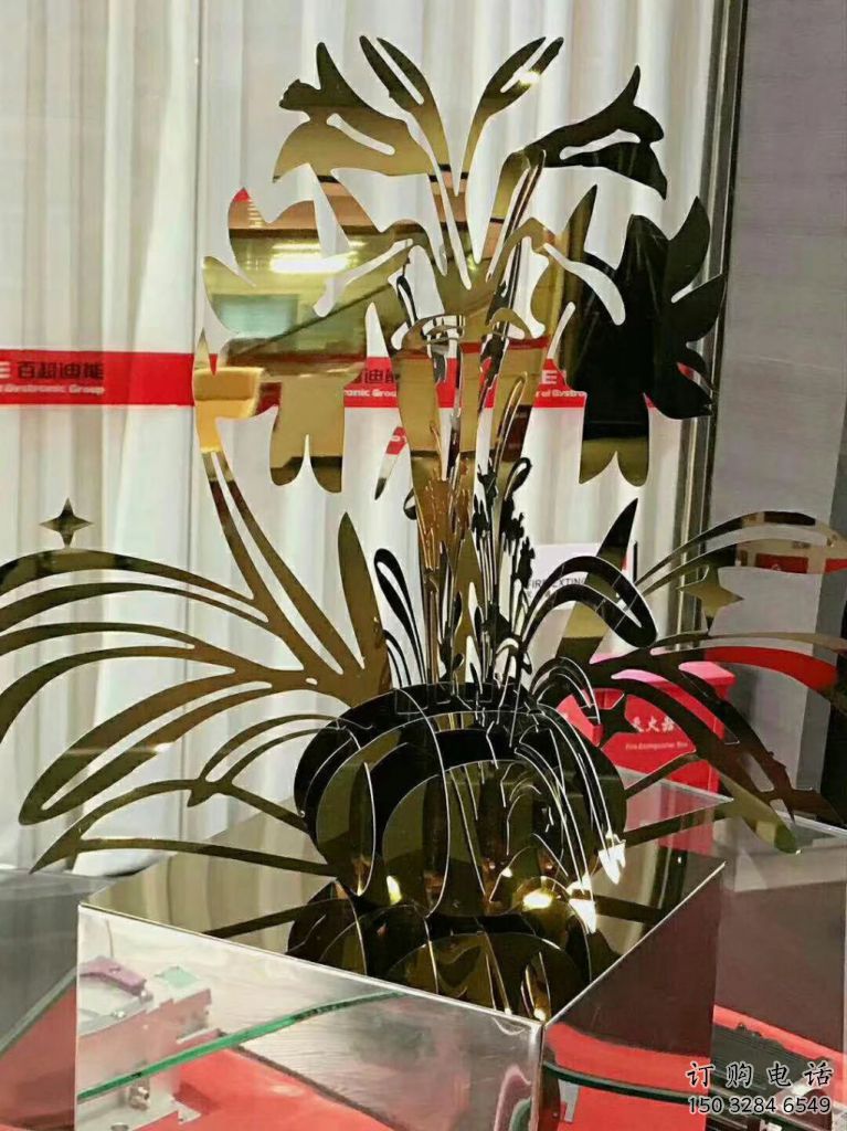 戶外蘭花雕塑廠家 噴漆小品 鍍金不銹鋼蘭花雕塑 戶外蘭花雕塑廠家 噴漆小品 鍍金不銹鋼蘭花雕塑