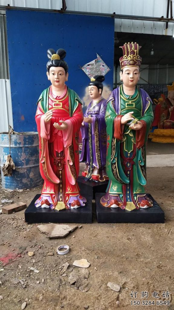 仿古金童玉女雕塑廠家 彩繪小品 大型金童玉女雕塑 仿古金童玉女雕塑廠家 彩繪小品 大型金童玉女雕塑