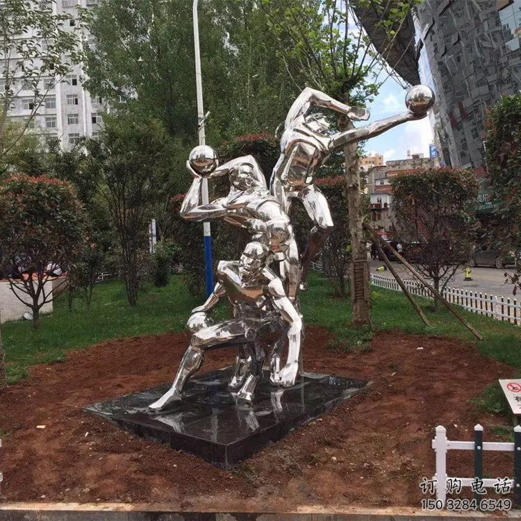 大型飛躍雕塑廠家 鍛造小品  廣場(chǎng)不銹鋼飛躍雕塑