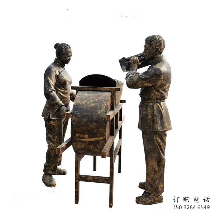 現(xiàn)代農(nóng)耕雕塑廠家 大型公園擺件  創(chuàng)意農(nóng)耕雕塑廠
