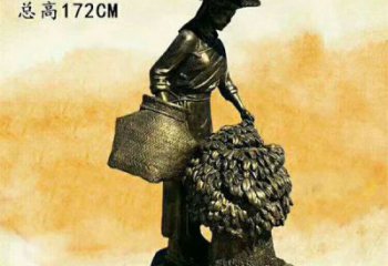 中式農(nóng)耕雕塑廠家 創(chuàng)意小品  公園廣場農(nóng)耕雕塑廠
